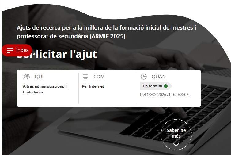 Oberta la convocatòria dels ajuts ARMIF, que incorpora novetats en mobilitat i codirecció de projectes